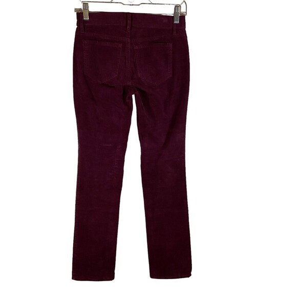 LOFT Made and Love Corduroy Pants Women 24P Modern Straight Burgundy Jeans Slack - Picture 2 of 11
